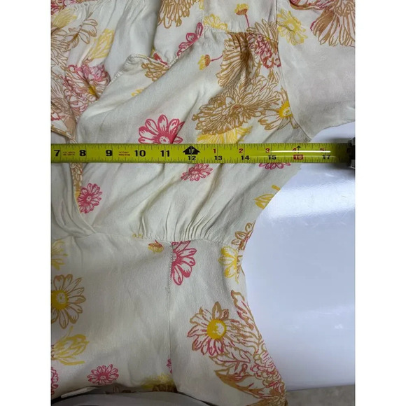 Free People Hawaii Mini Dress Size XS Color Cream Combo Combo Retro - Picture 6 of 11